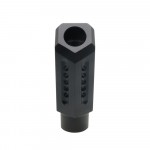 AR-10/LR-308 Pentagram Ported Steel Muzzle Brake 1/2x28 BLACK NITRIDE (Made In USA)